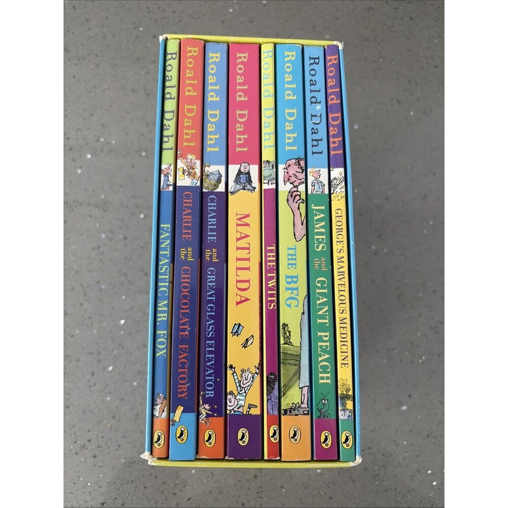 The Roald Dahl 8 Book Collection In Box Matilda James Giant Peach BFG Charlie
